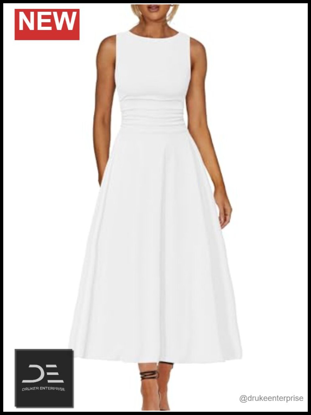 Kaximil Women's Flowy A Line Wedding Guest Maxi Dress Sleeveless
